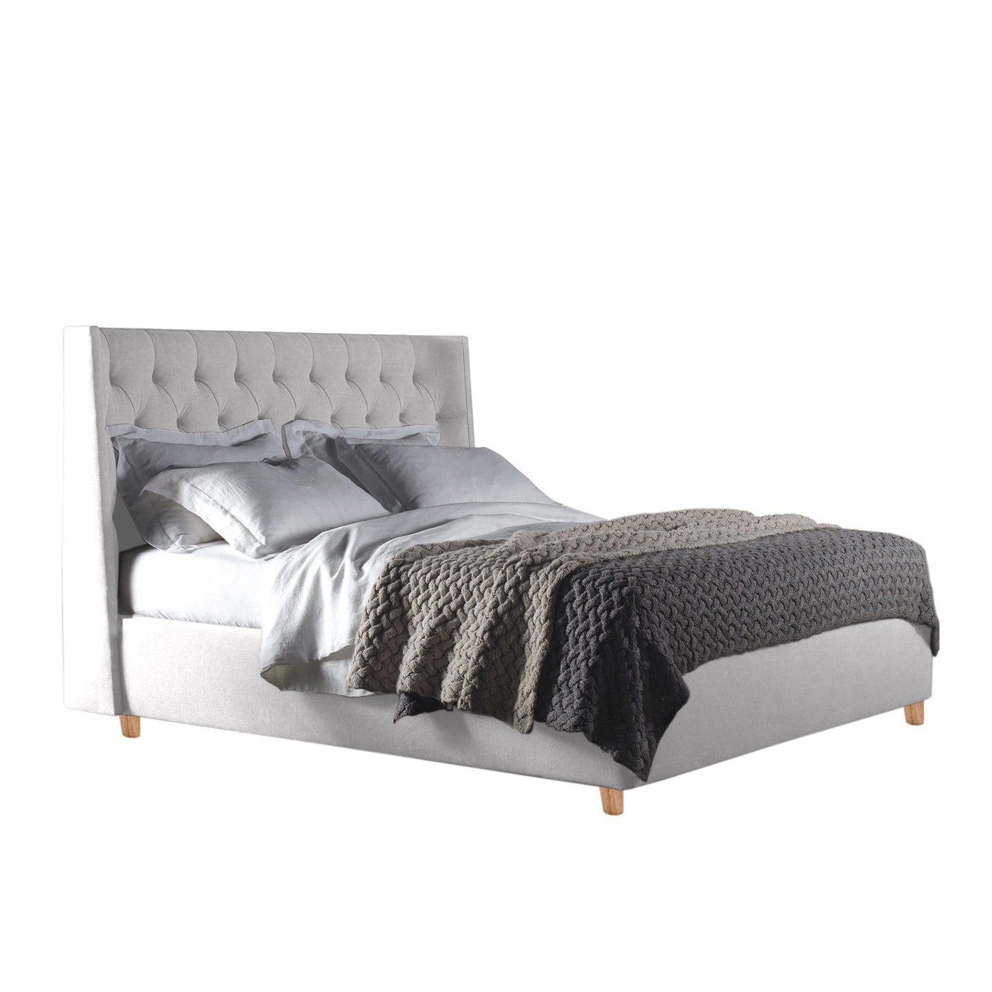 Espaldar de Cama King Marfil blanco