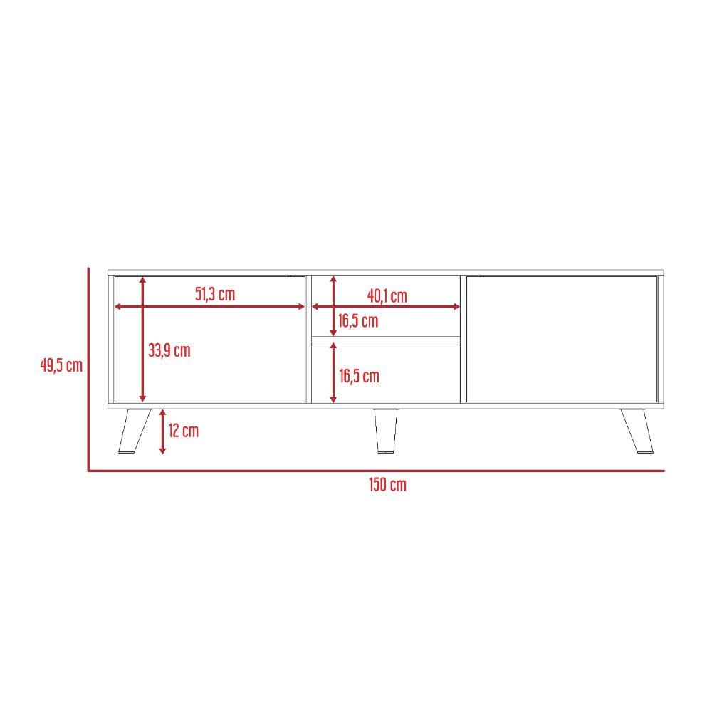 Mesa Para Tv Trinth Blanco Y Duna