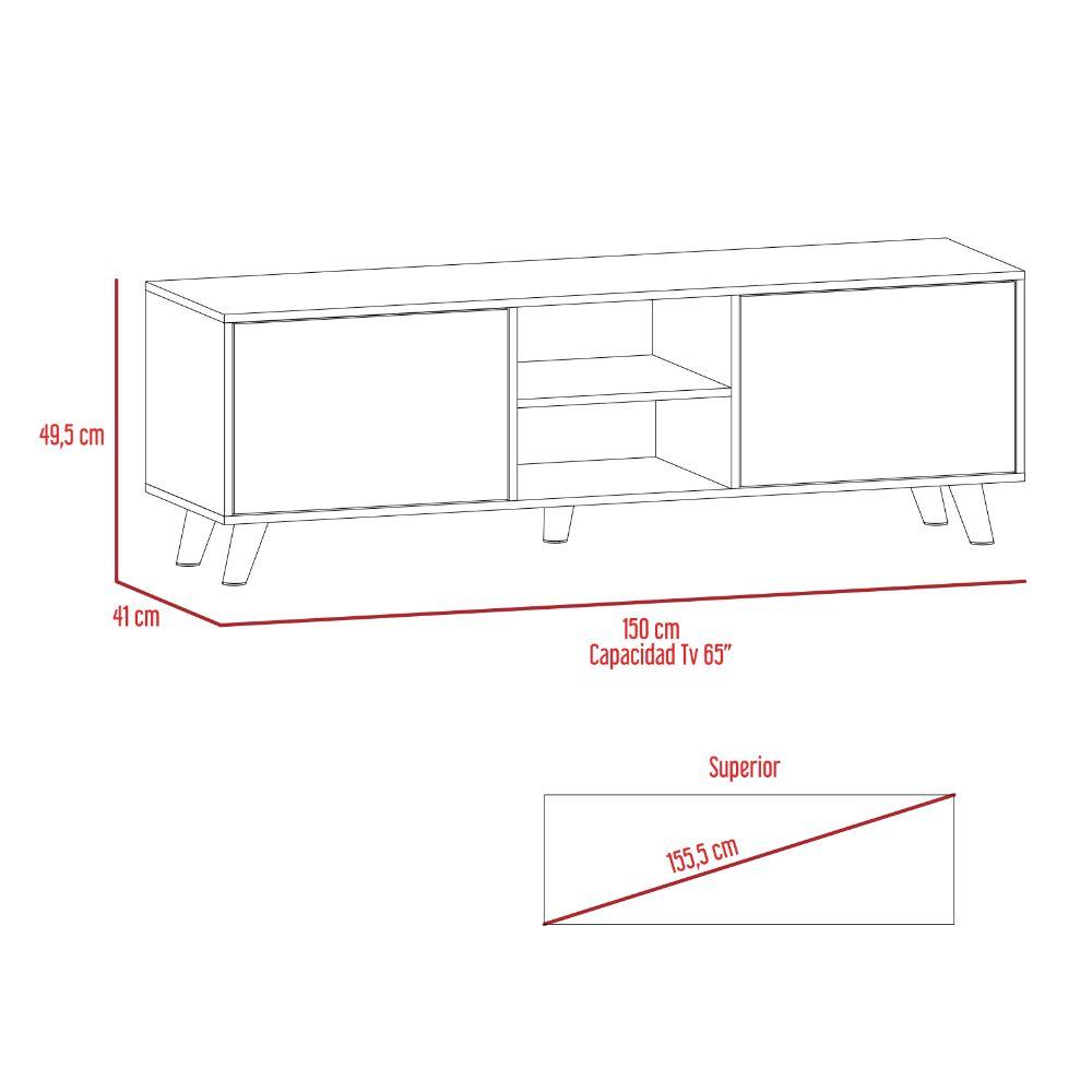 Mesa Para Tv Trinth Blanco Y Duna