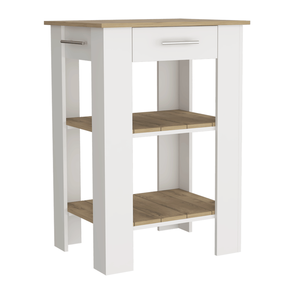 Barra De Cocina Serima Blanco Y Macadamia B