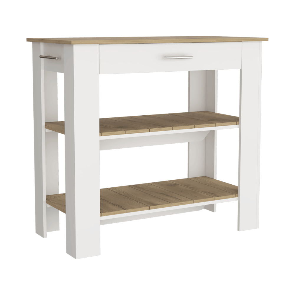 Barra De Cocina Serima Blanco Y Macadamia