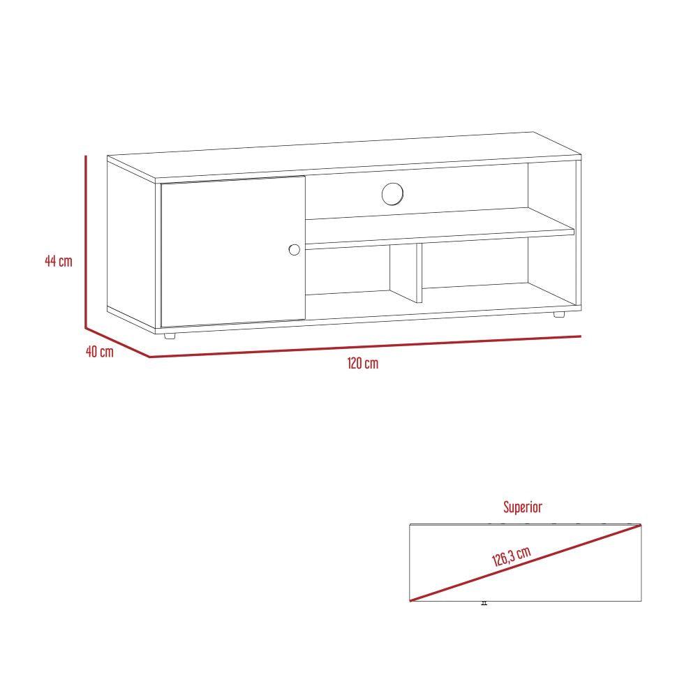 Mesa Para Tv Sovari Macadamia Y Blanco Para Tv De 55"