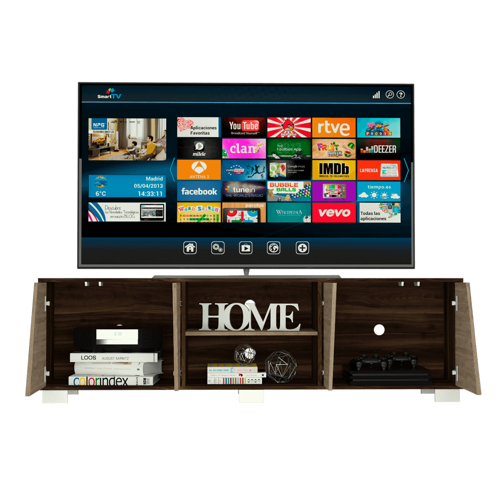 Rack Para Tv Fenari Habano Miel Para Tv De 65"