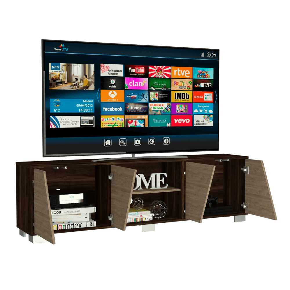 Rack Para Tv Fenari Habano Miel Para Tv De 65"