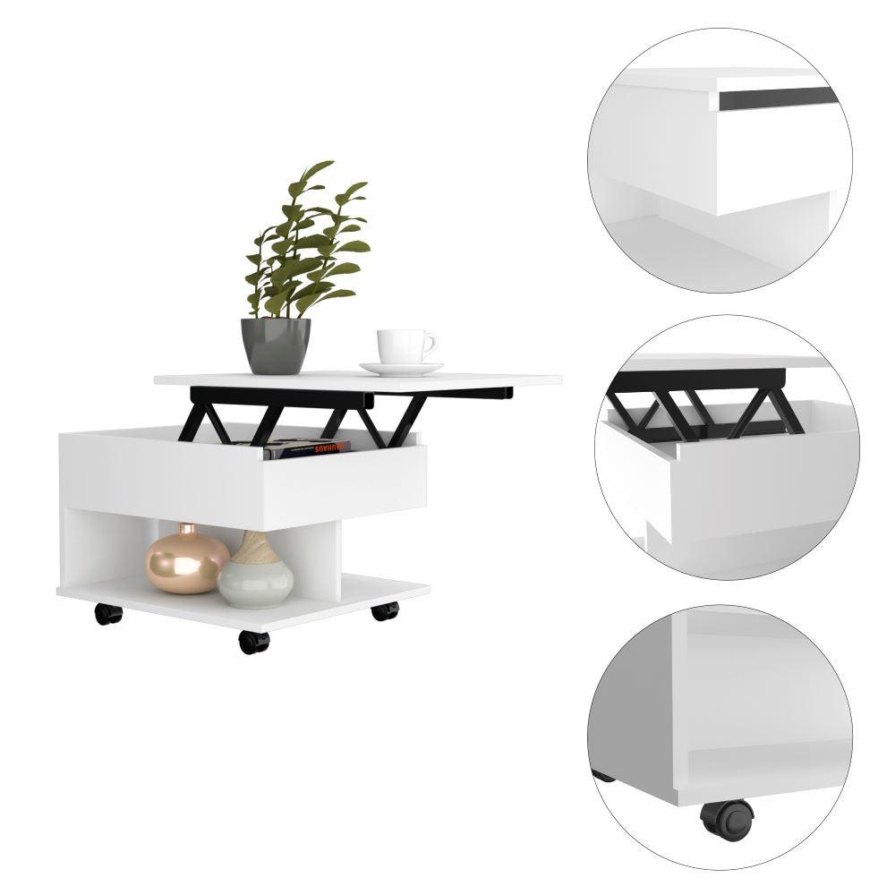 Mesa De Centro Arelva Lift Top Blanco