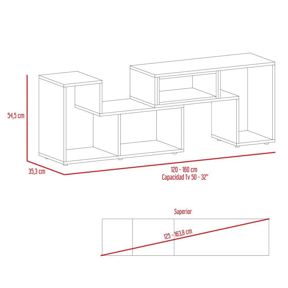 Mesa Para Tv Veluna Blanco Para Tv De 50"