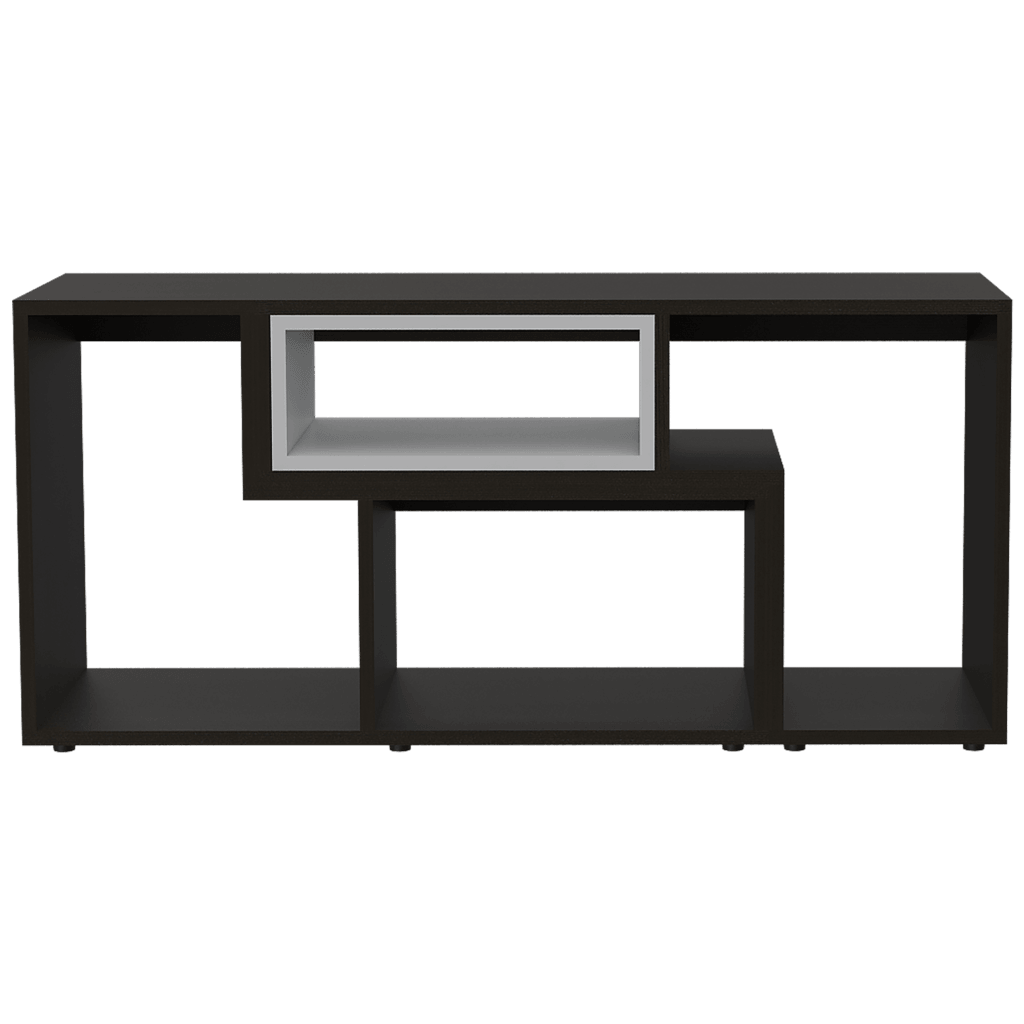 Mesa Para Tv Veluna Wengue Y Blanco Para Tv De 50"