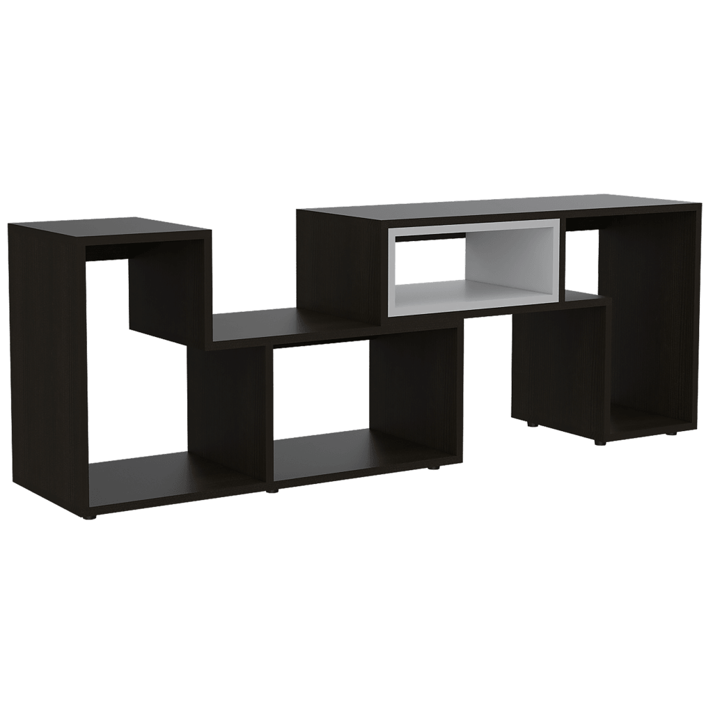 Mesa Para Tv Veluna Wengue Y Blanco Para Tv De 50"