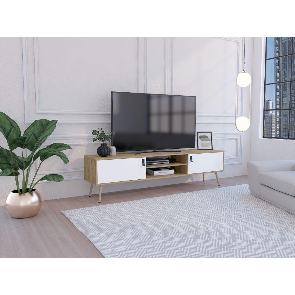 Rack Para Tv 75'' Revali Macadamia Blanco