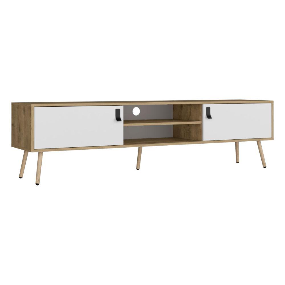 Rack Para Tv 75'' Revali Macadamia Blanco