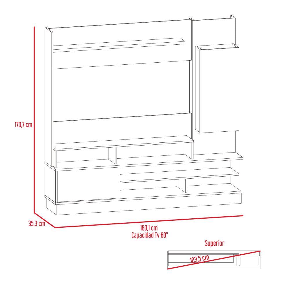 Mesa Para Tv Bahia Duna Y Plomo Para Tv De 60"