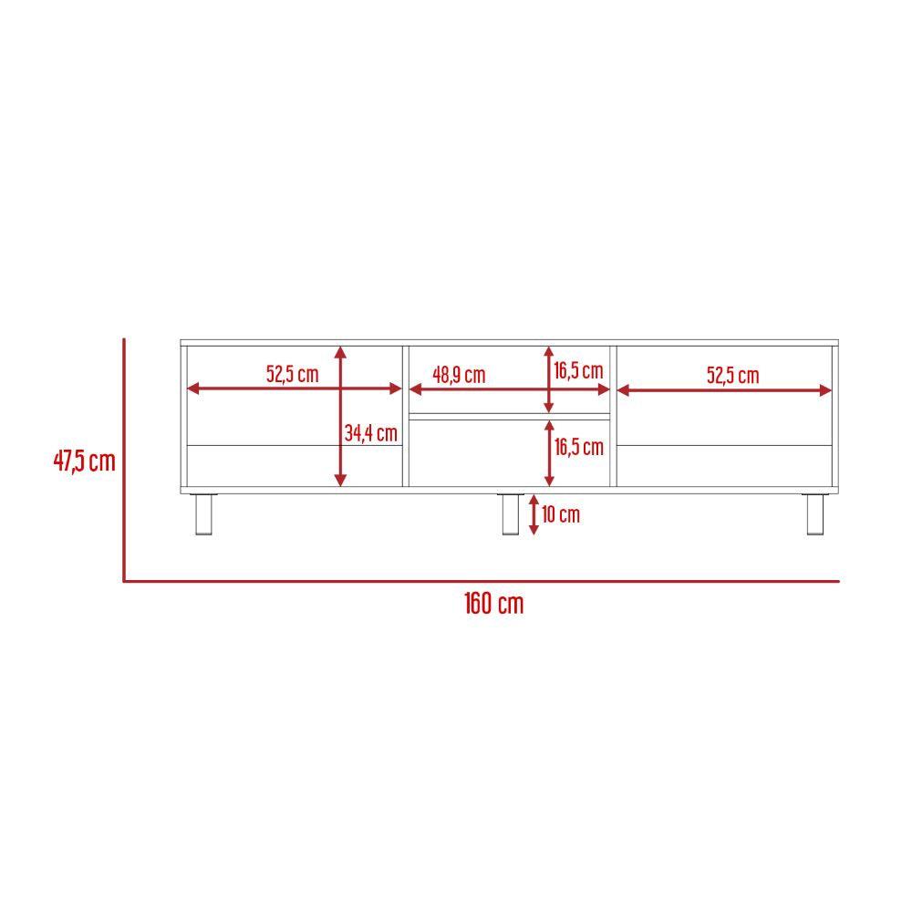 Mesa Para Tv Lureon Wengue Para Tv De 70"