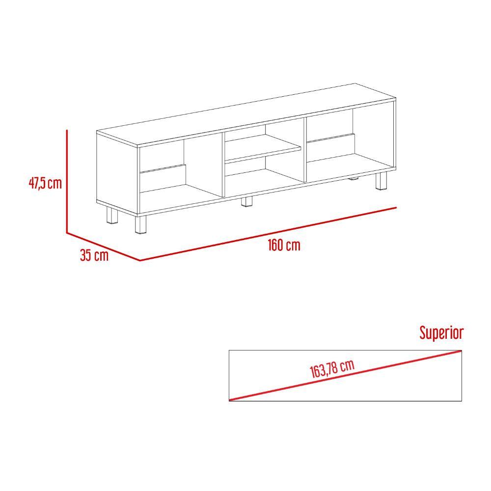 Mesa Para Tv Lureon Wengue Para Tv De 70"