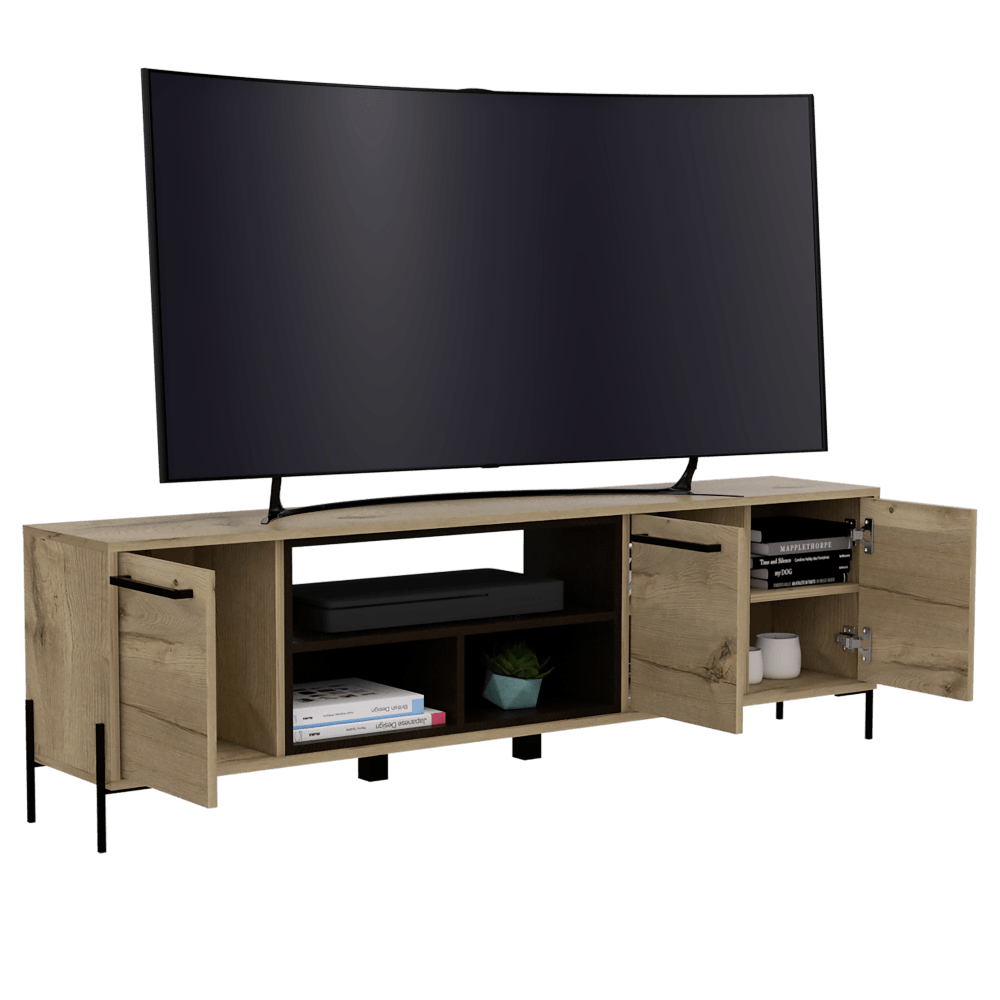 Rack Para Tv Zalune Duna Wengue Para Tv De 65"