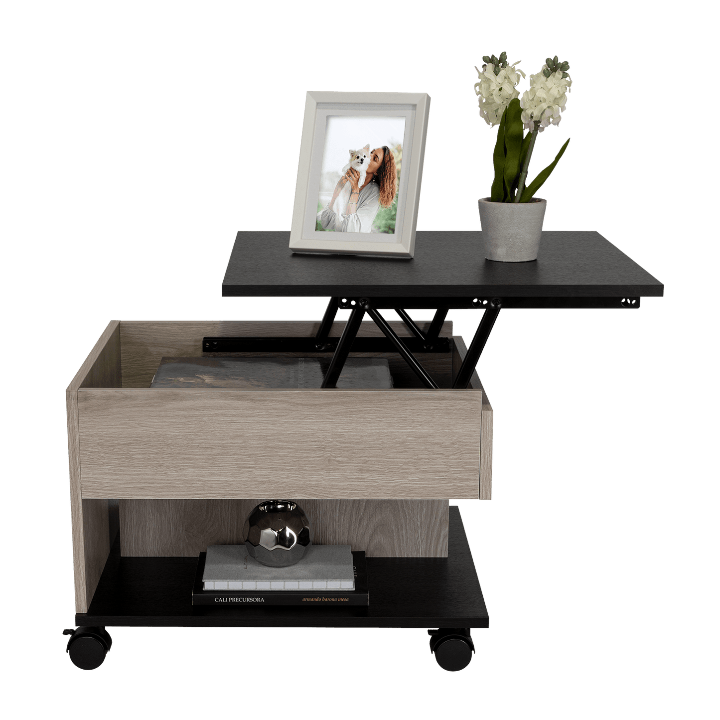 Mesa Funcional Denure 5G-1 Ceniza + Wengue