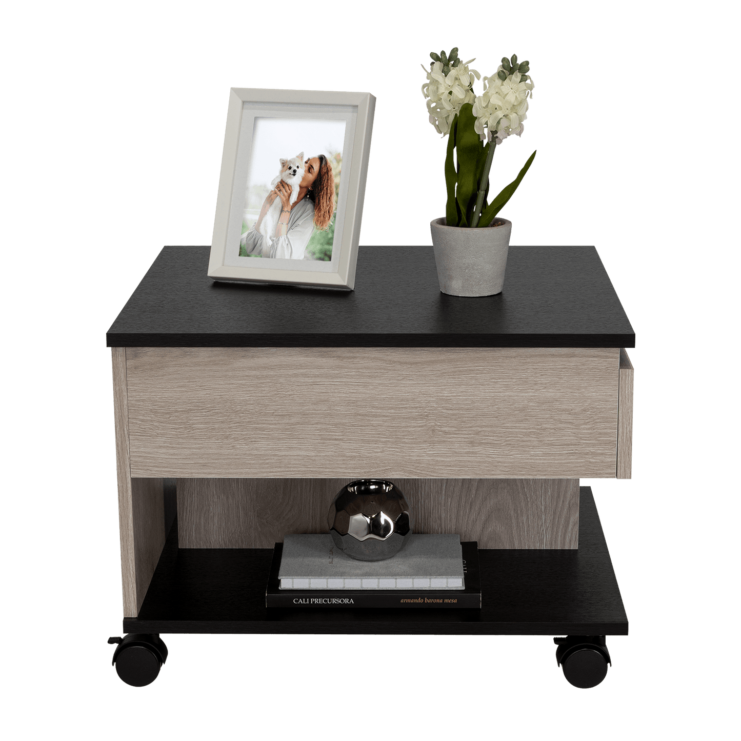 Mesa Funcional Denure 5G-1 Ceniza + Wengue