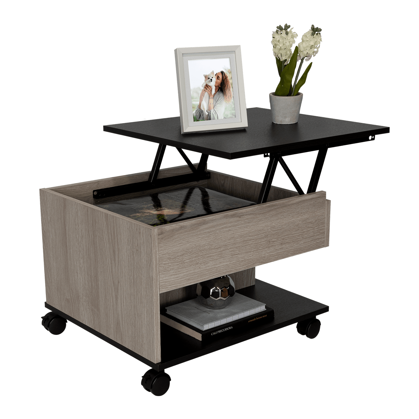 Mesa Funcional Denure 5G-1 Ceniza + Wengue