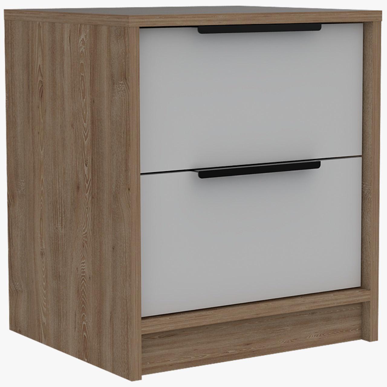 Mesa De Noche Kaia Miel + Blanco
