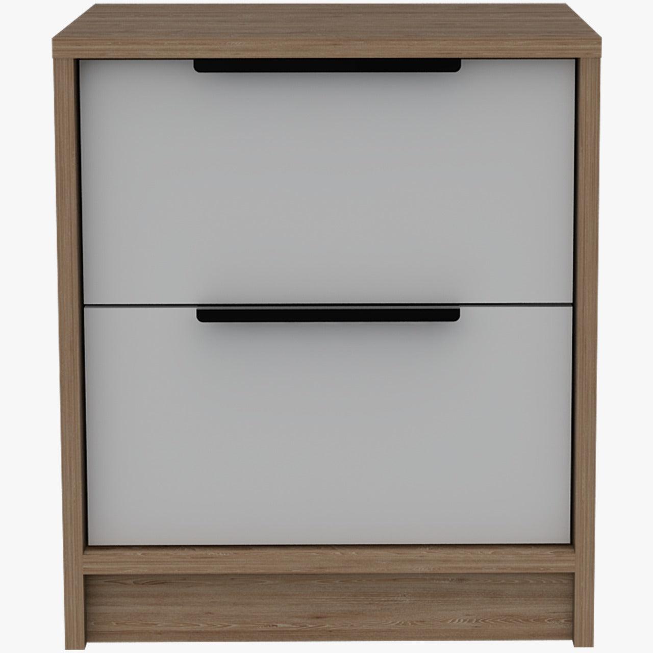 Mesa De Noche Kaia Miel + Blanco