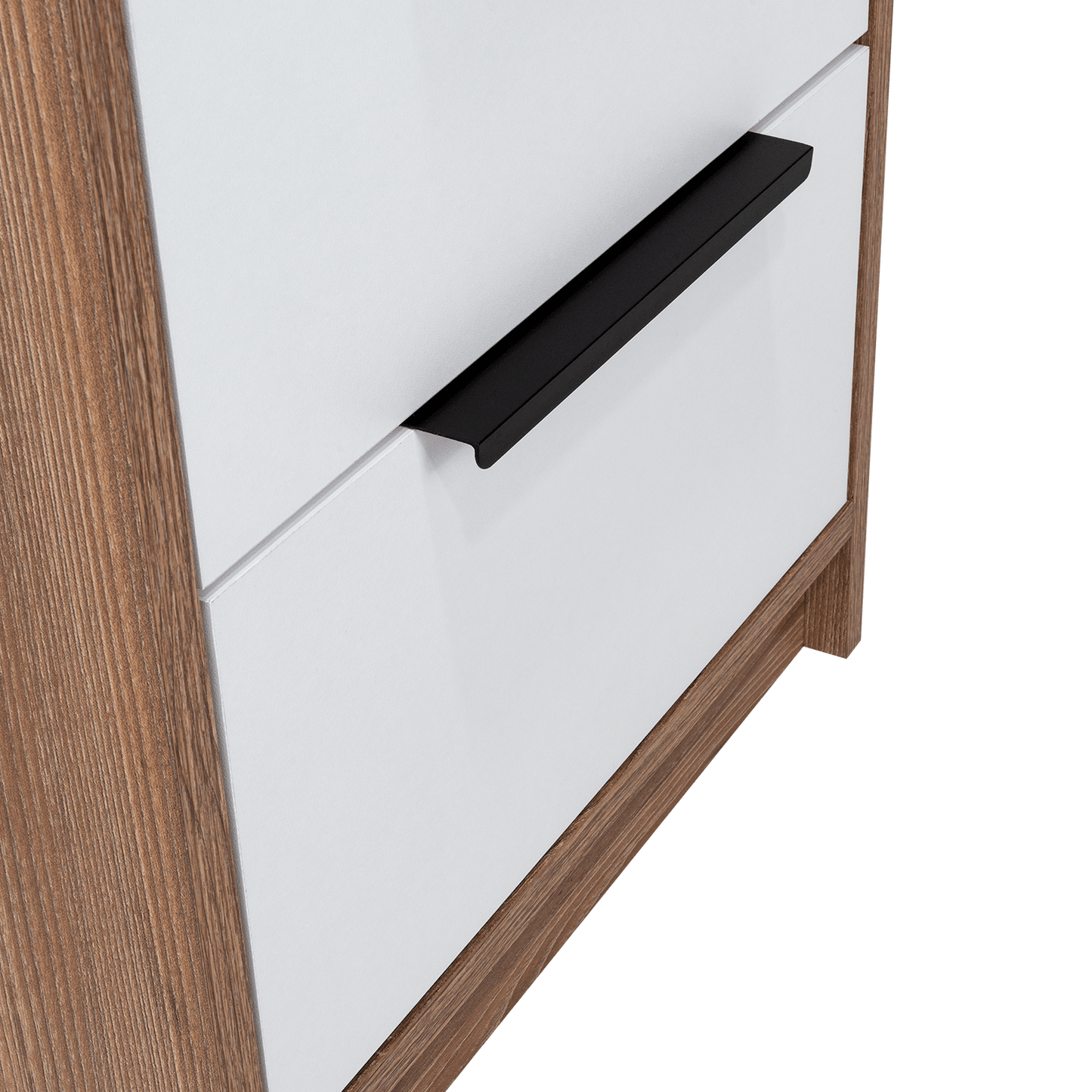 Mesa De Noche Okria Miel Y Blanco
