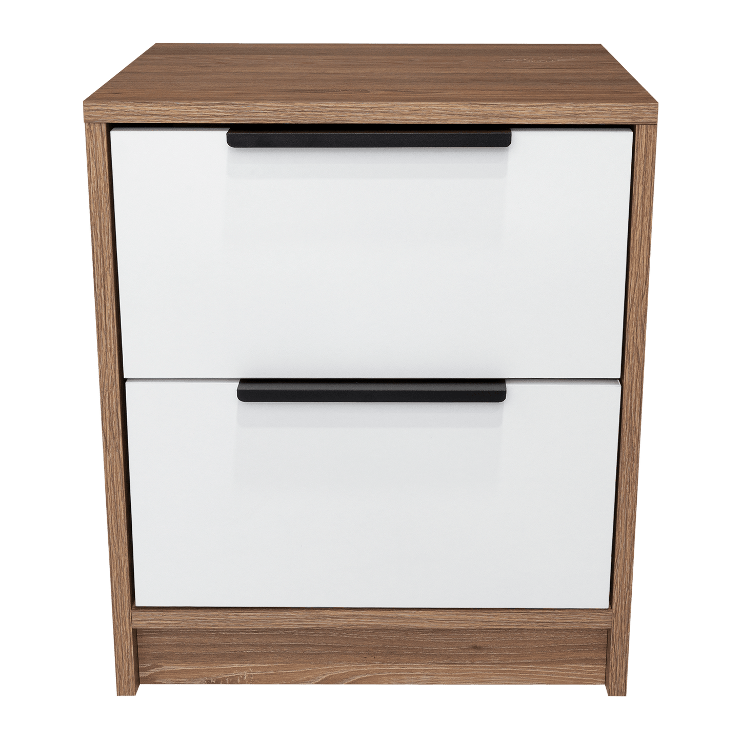 Mesa De Noche Okria Miel Y Blanco