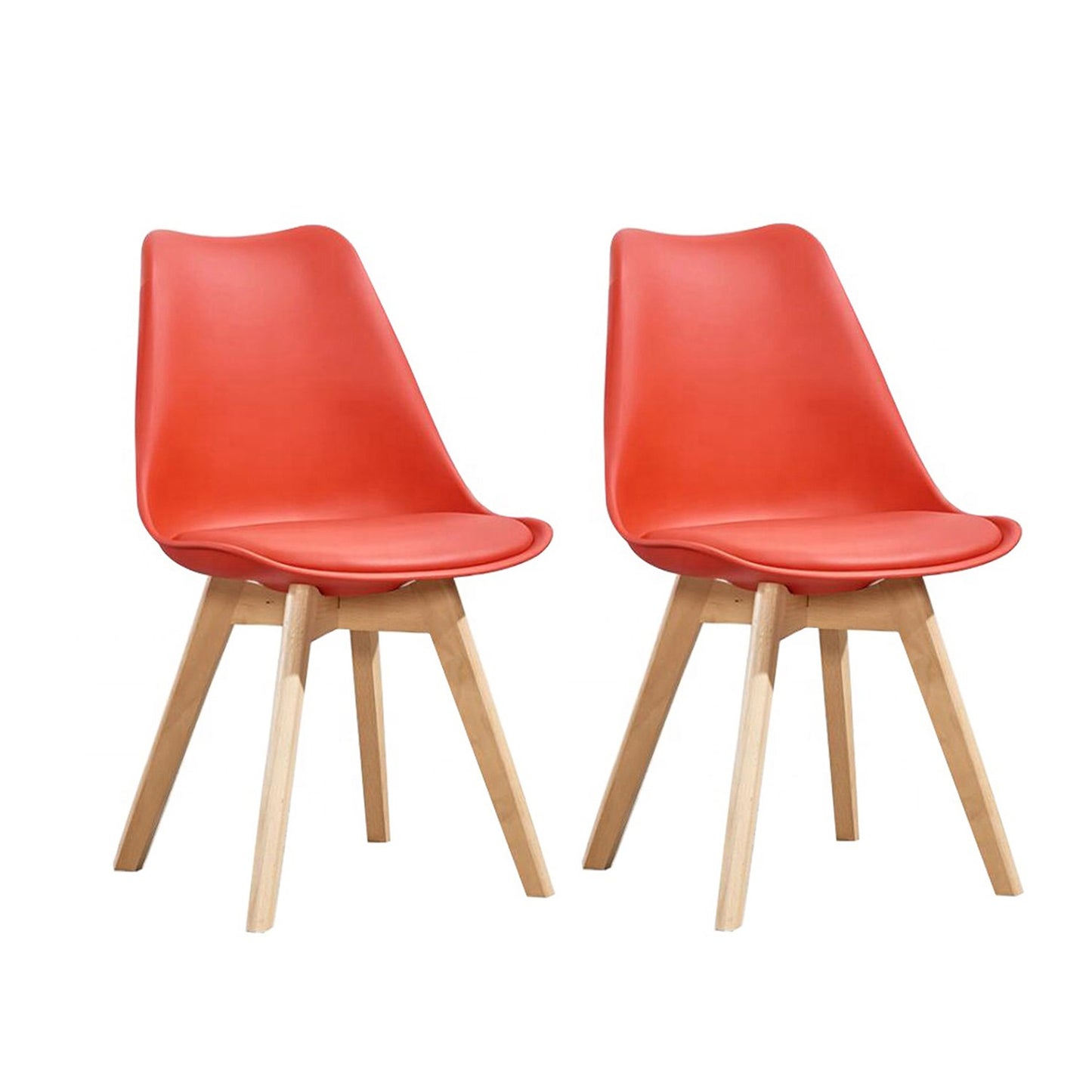 Set x2 Silla Tapizada Milano Rojo