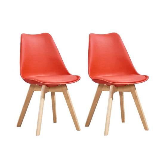 Set x2 Silla Tapizada Milano Rojo