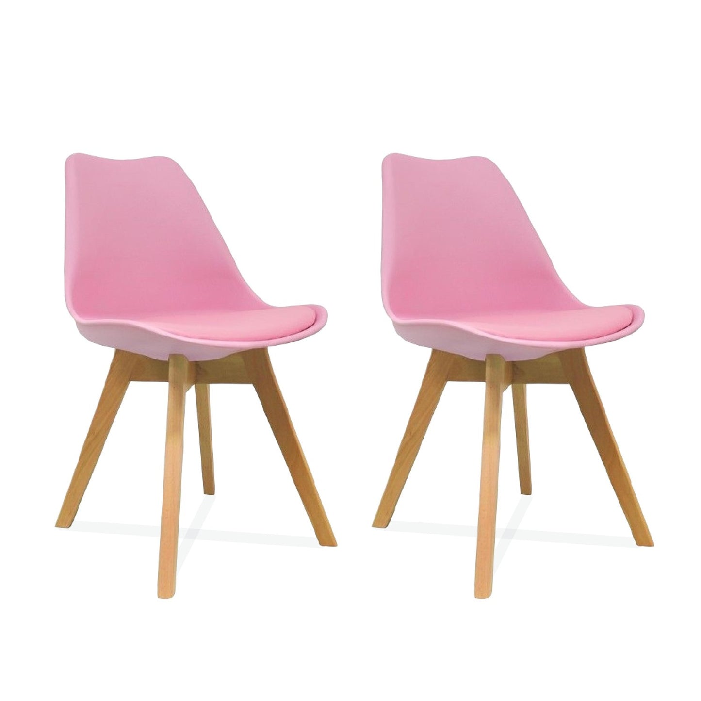 Set x2 Silla Tapizada Milano Rosado