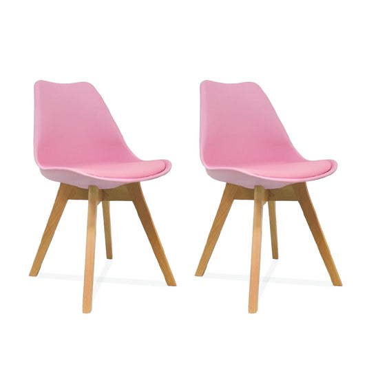 Set x2 Silla Tapizada Milano Rosado