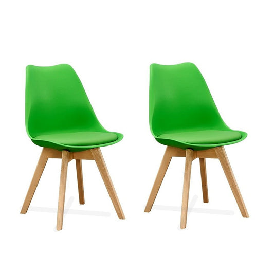 Set x2 Silla Tapizada Milano Verde