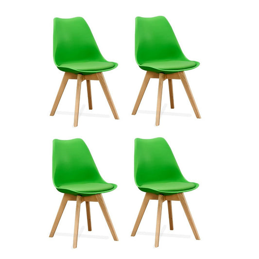 Set x4 Silla Tapizada Milano Verde