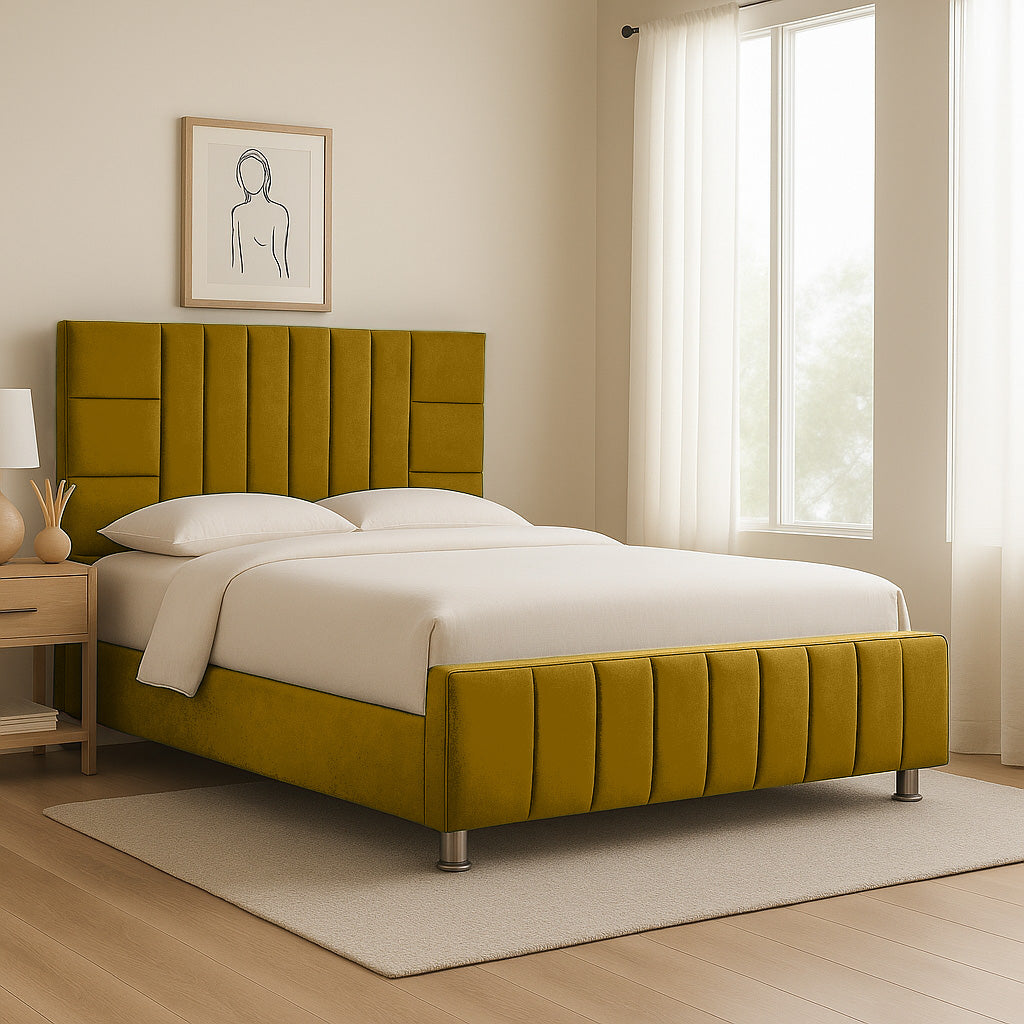 Cama Sencilla Fiora Mostaza