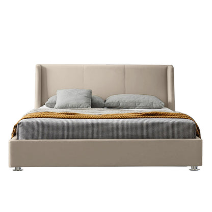 Base Cama Con Espaldar Queen Mousai Beige