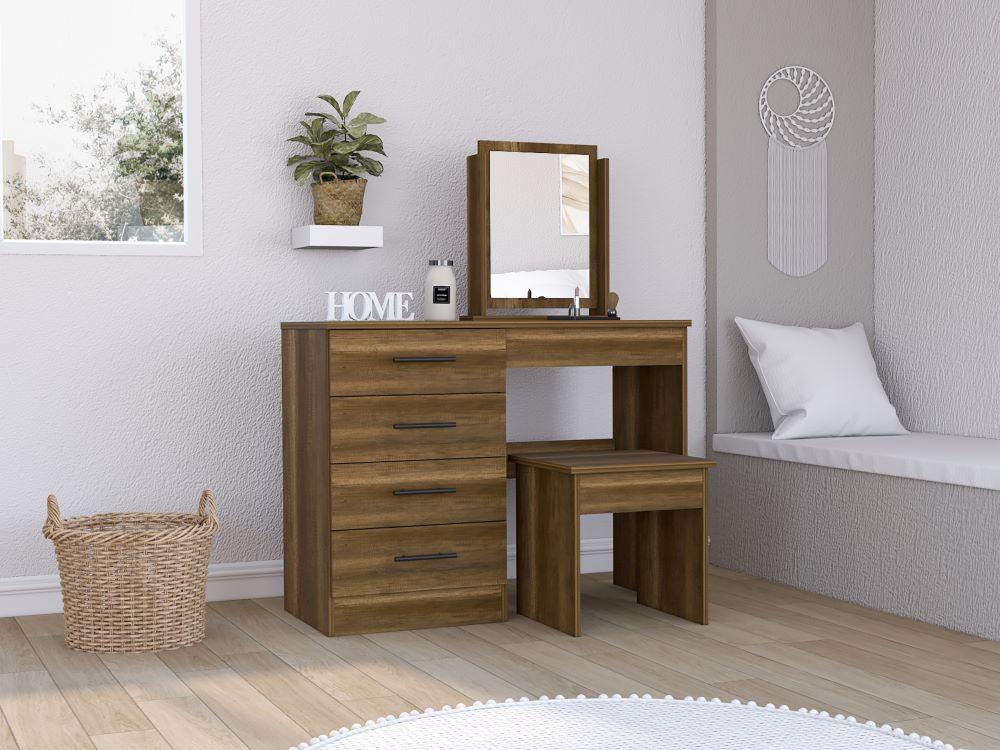 Mueble Tocador Okria Cobre Y Wengue