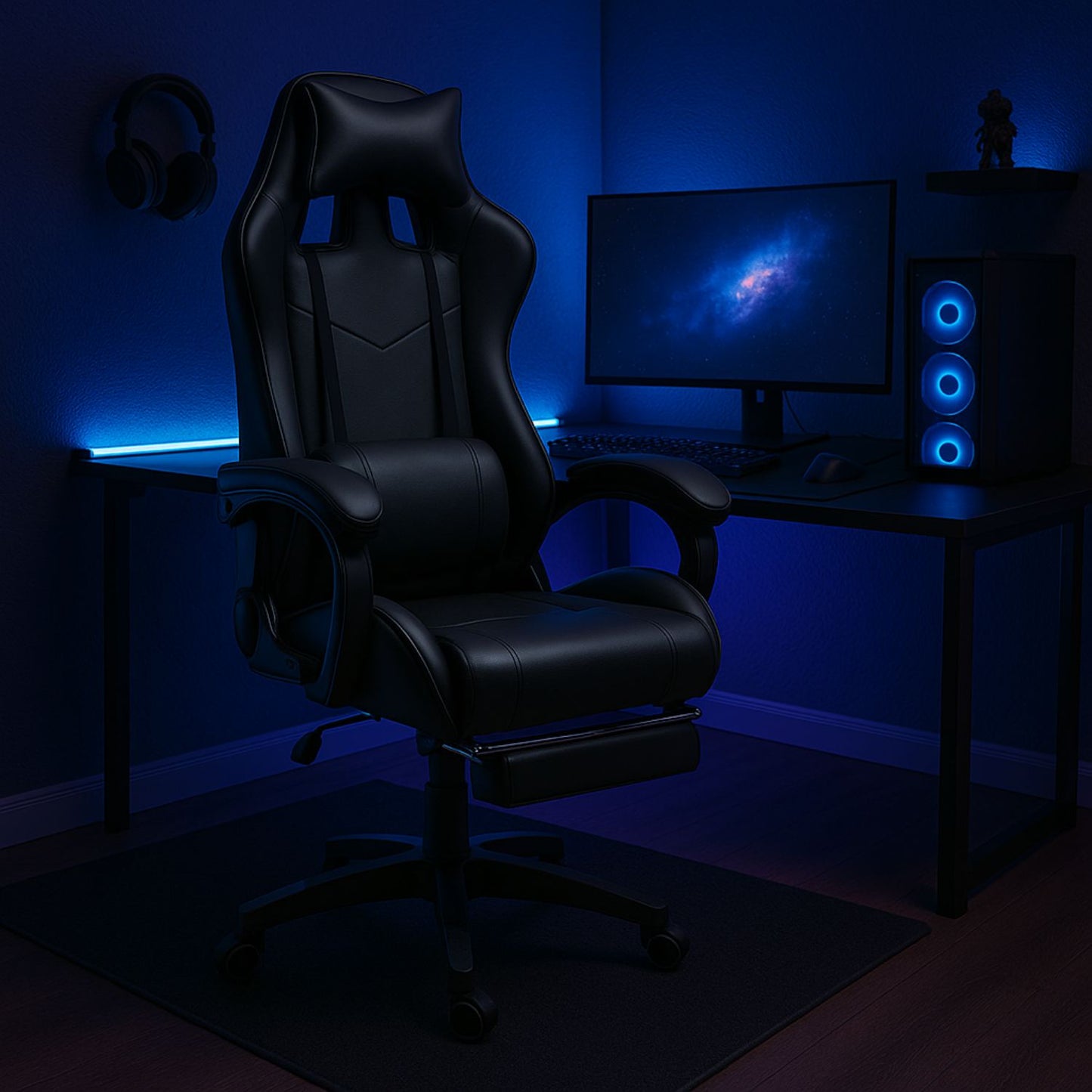 Silla Gamer Ergonomica Reclinable Kairo Negro