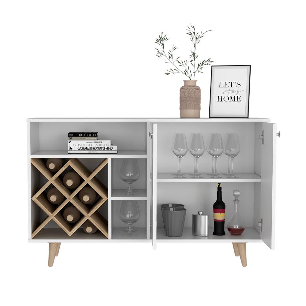 Bar Zen, Café Claro Y Blanco, Con Espacio Para Botellas
