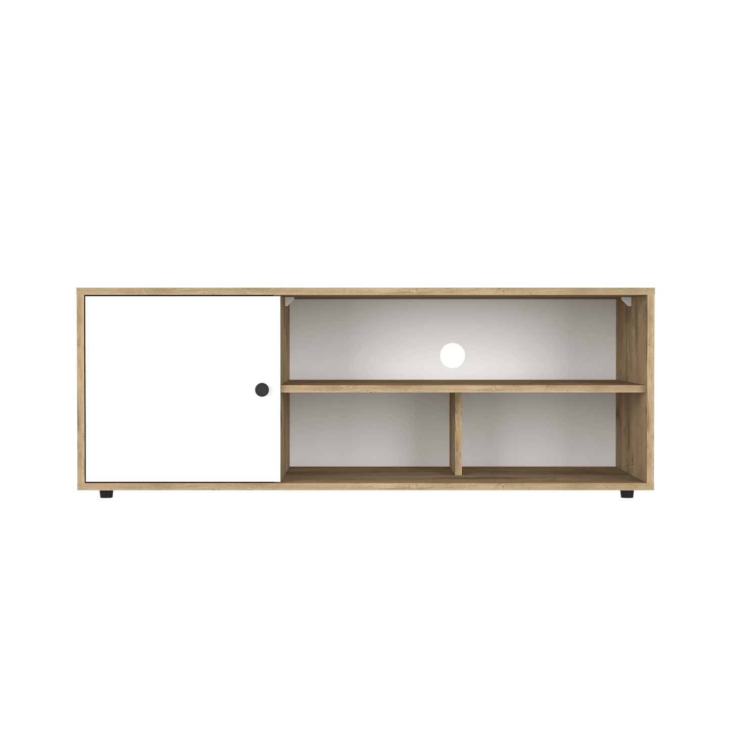 Mesa Para Tv Sovari Macadamia Y Blanco Para Tv De 55"