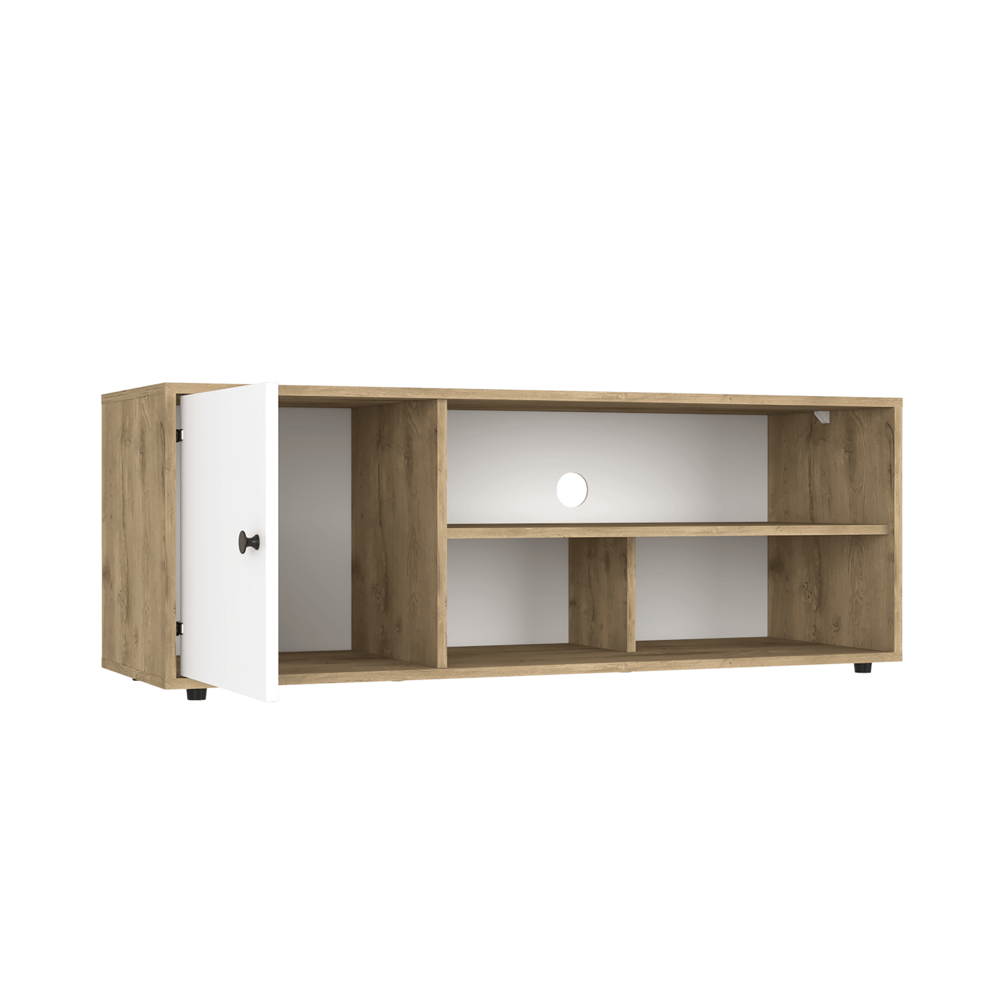 Mesa Para Tv Sovari Macadamia Y Blanco Para Tv De 55"