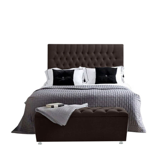 Base Cama Con Espaldar Semidoble Paris Cafe
