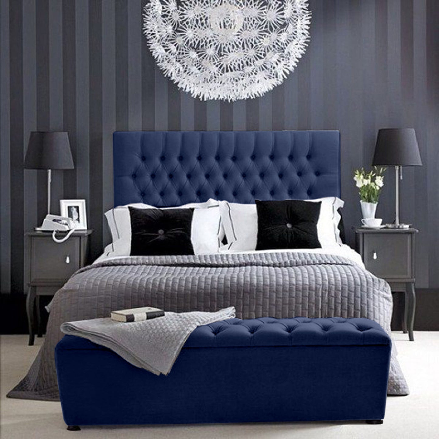 Puff Baul Doble Azul