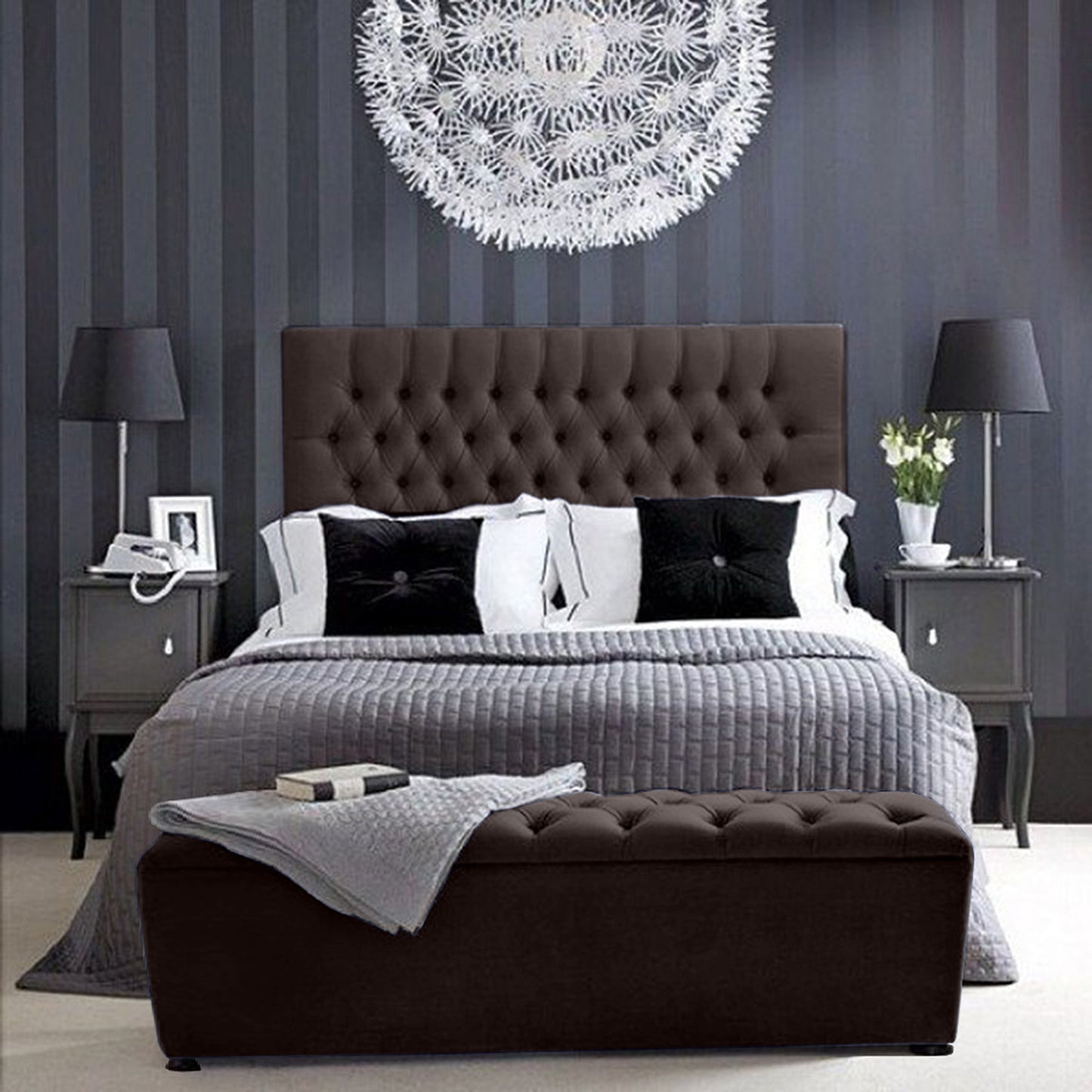 Espaldar de Cama Doble Paris 140x150x10 cafe