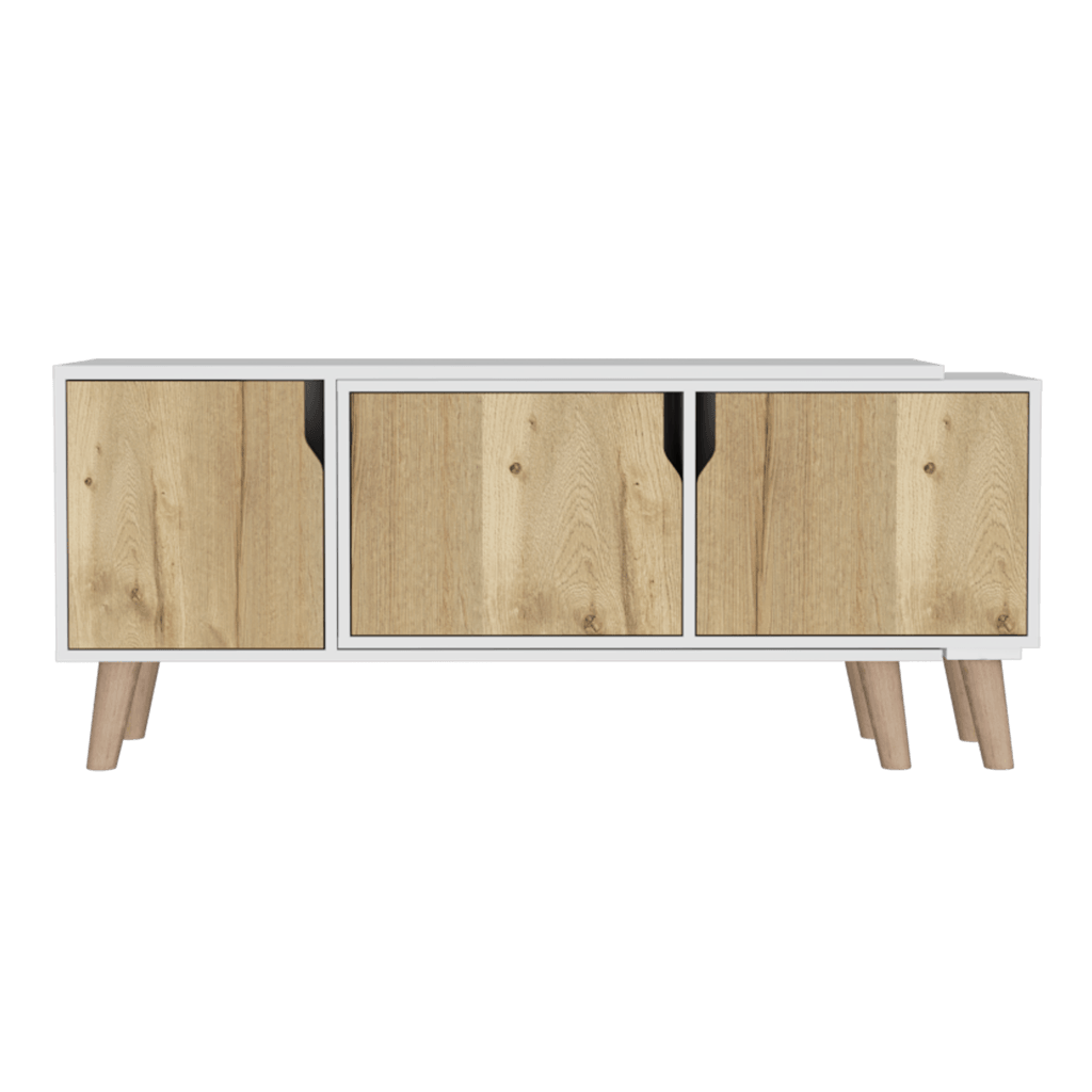 Mesa Para Tv Ornari Blanco Y Duna Para Televisor De 50 Pulgadas