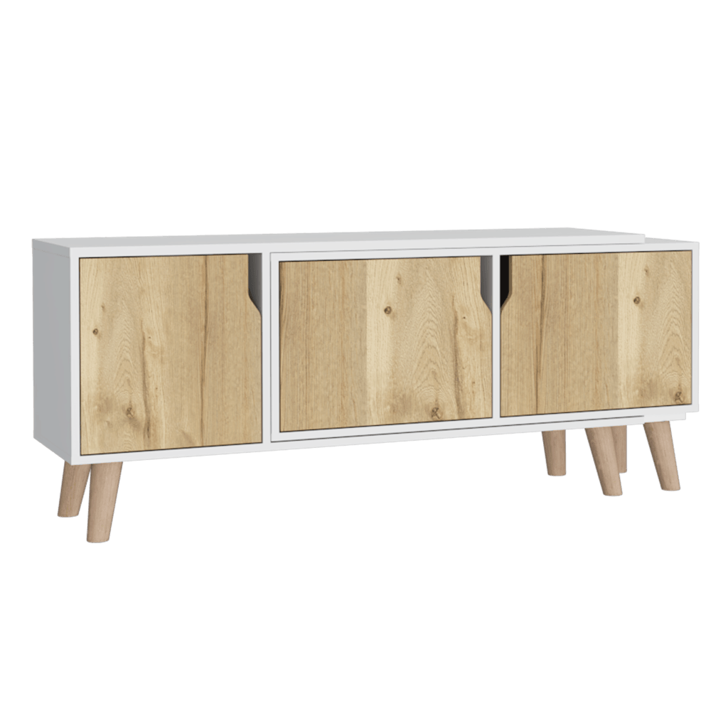 Mesa Para Tv Ornari Blanco Y Duna Para Televisor De 50 Pulgadas