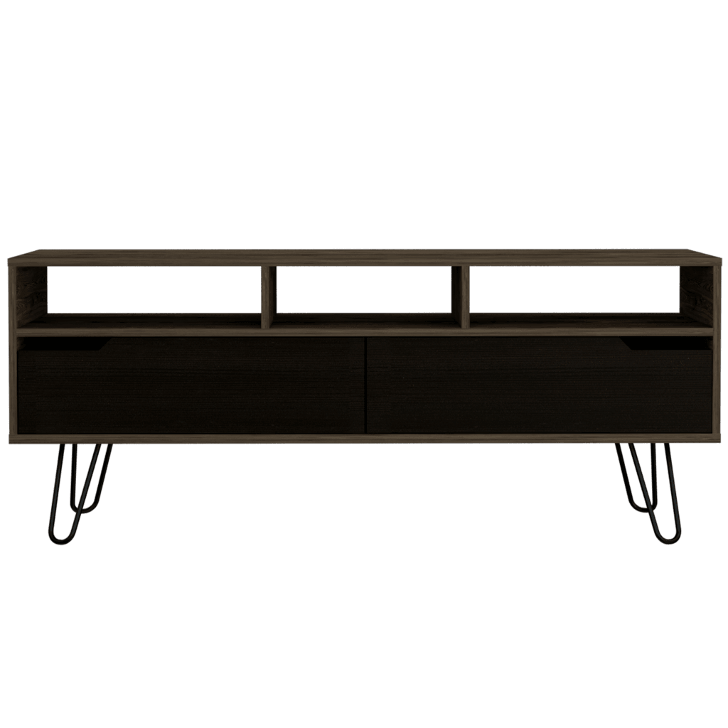 Mesa para TV Cleo color Chocolate y Wengue para Sala.