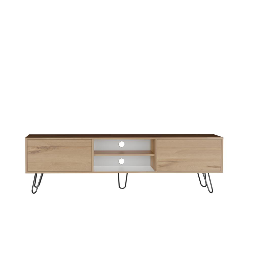 Mesa Para Tv Lureya Duna Y Blanco Para Tv De 80"
