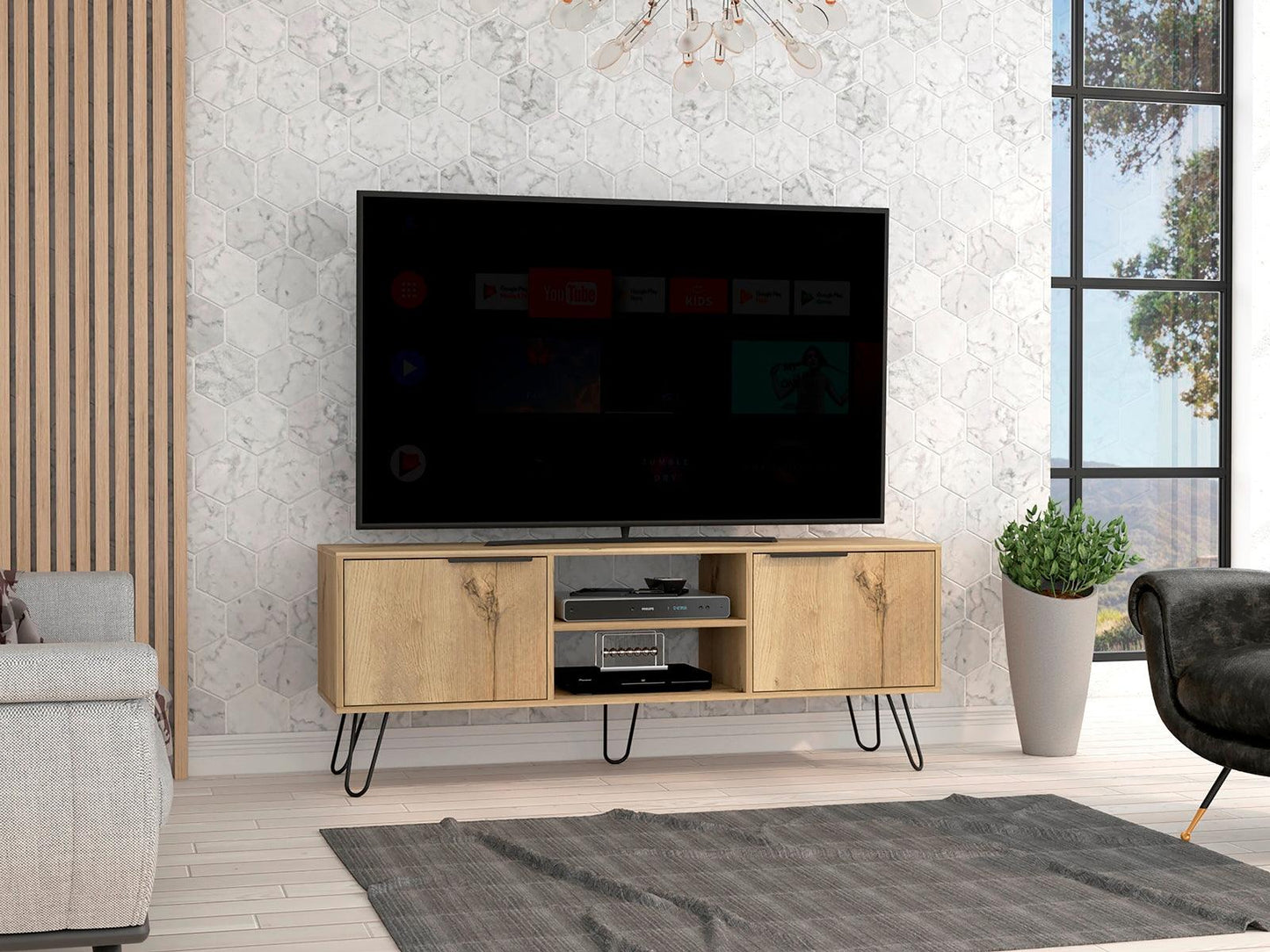 Rack Para Tv Lurexa Duna Wengue Para Tv De 65''