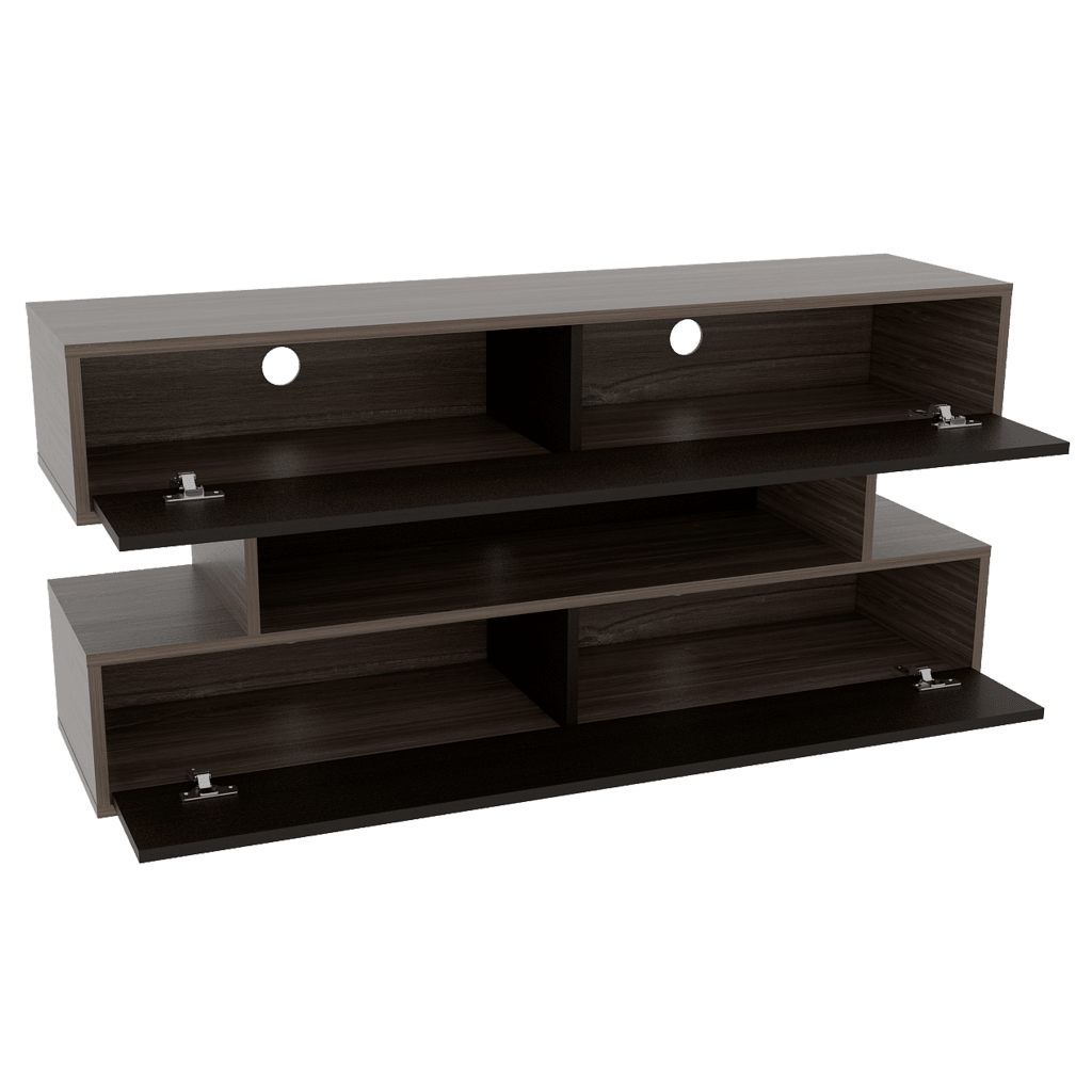 Mesa Para Tv Arvexa Avellana Y Wengue Para Televisor De 50"