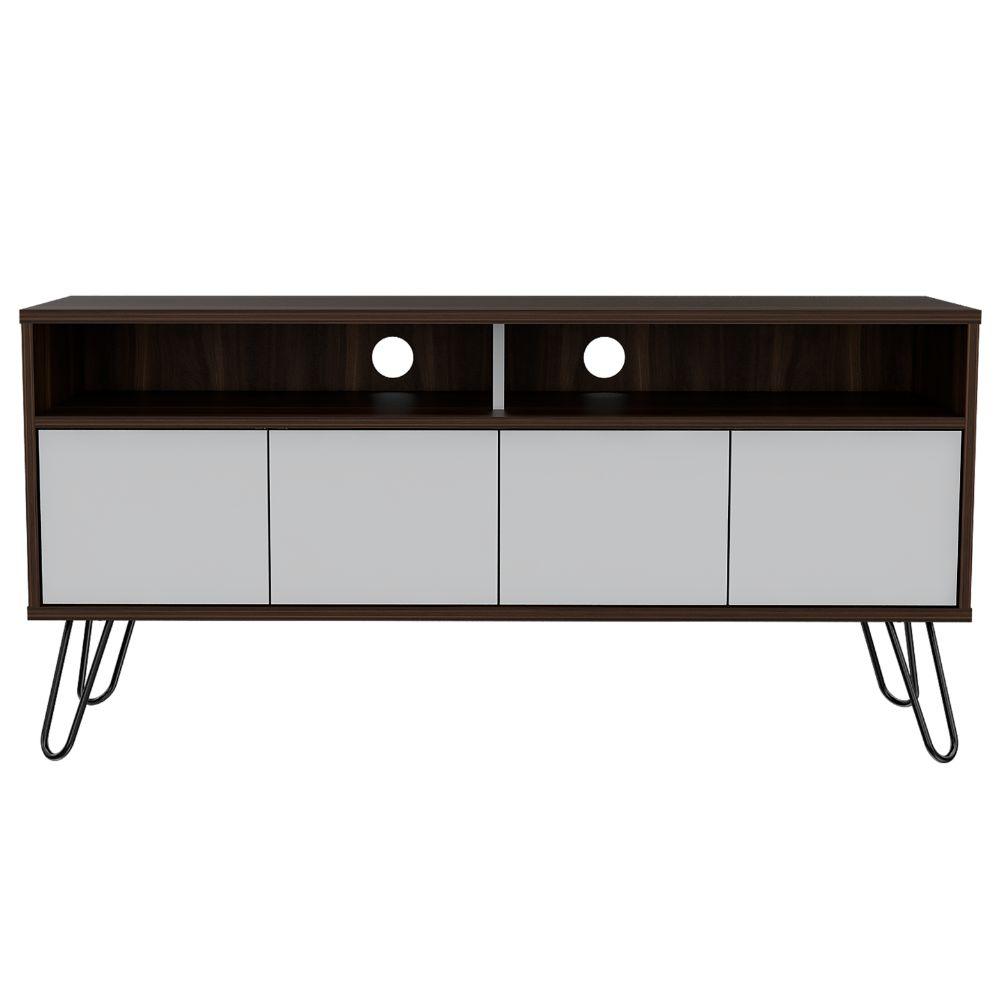 Rack Tv Para Tv De 55'' Vassel Habano Blanco