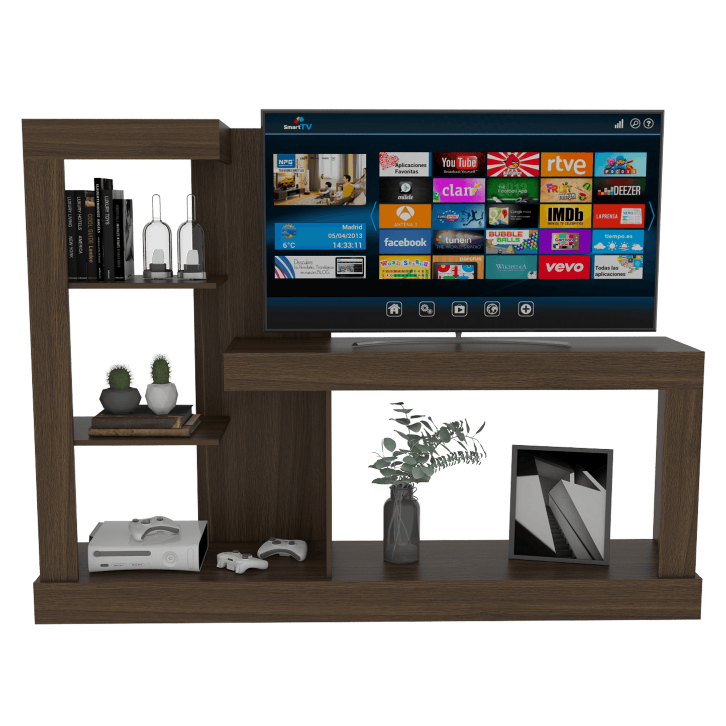 Mesa Para Tv Zamiro Con Espacio Para Televisor De Hasta 55 Pulgadas