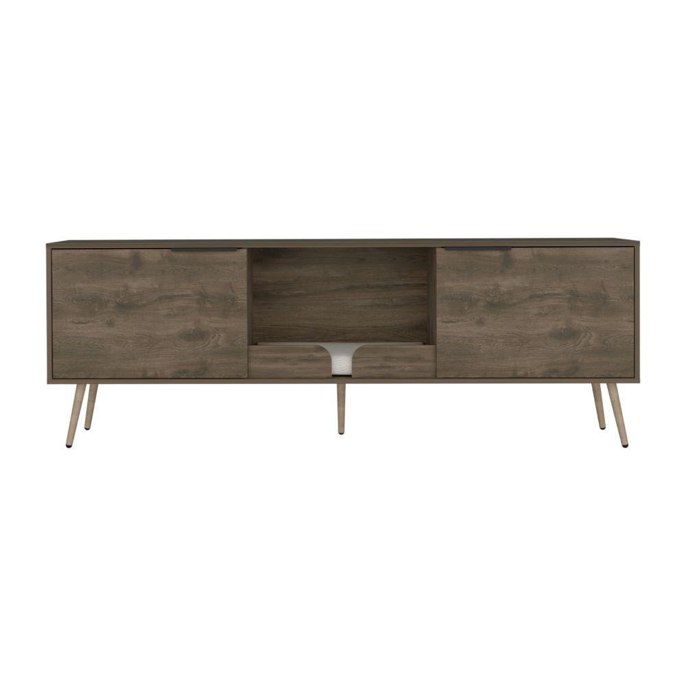 Mesa Para Tv Nuvah, Nogal Para Tv De 75"